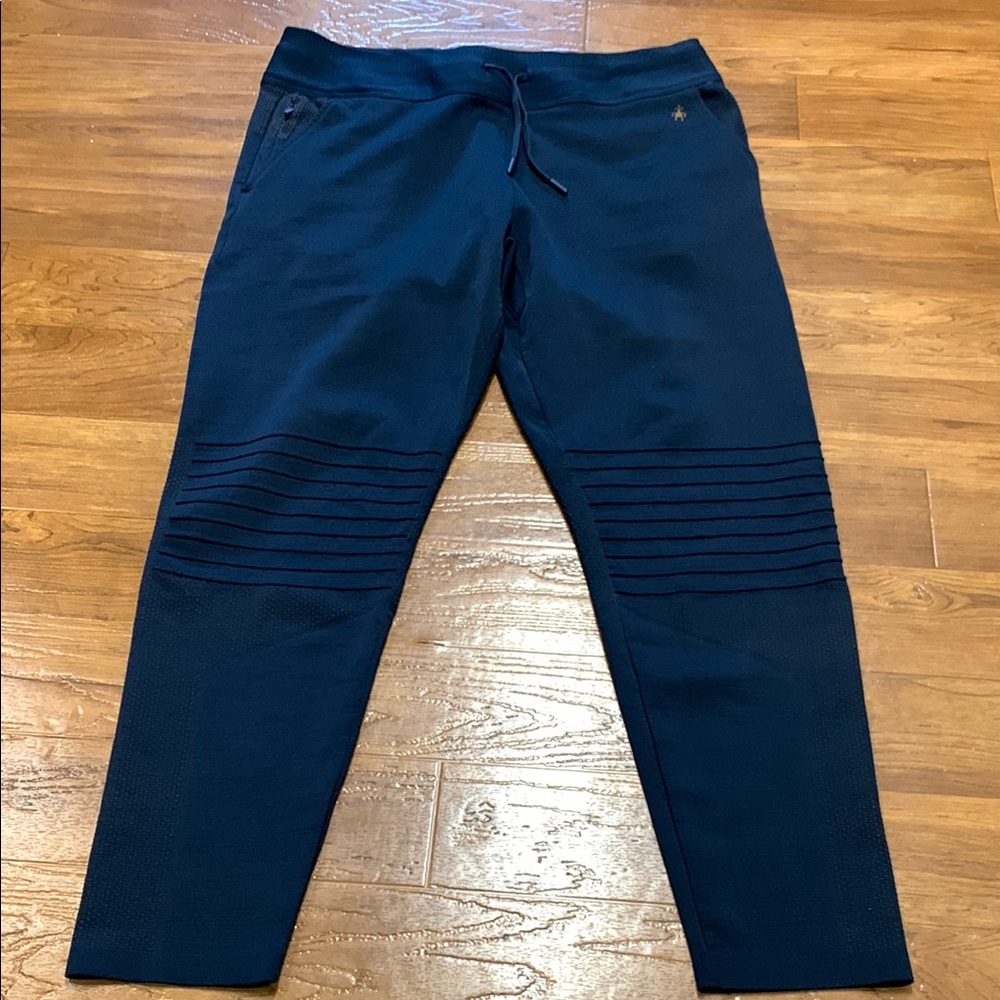 Smartwool Intraknit Men's Navy Ribbed Knee Jogger hiking Pants